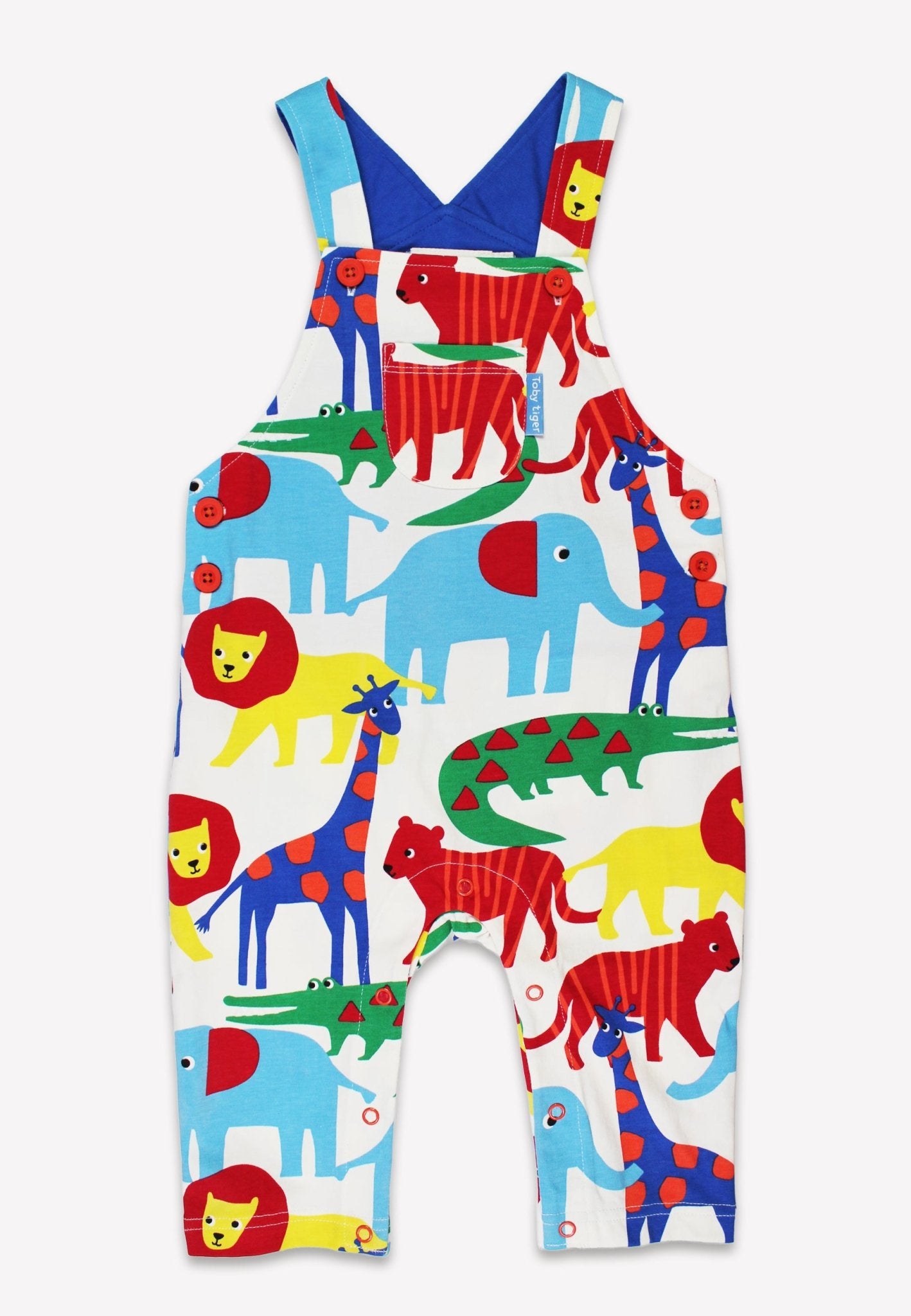Bio - Baumwoll Kinder Latzhose mit Safari - Druck - Toby Tiger GmbH