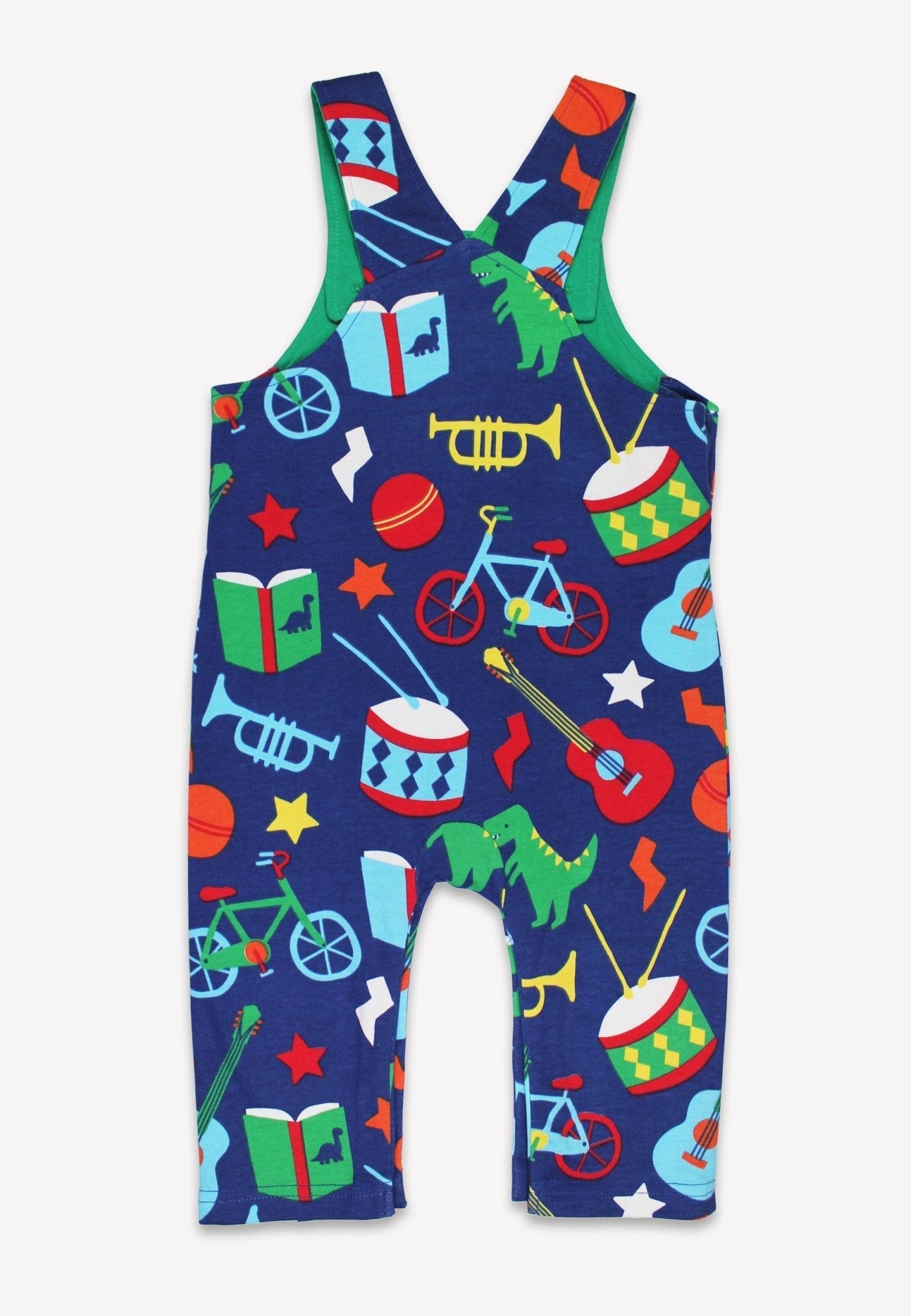 Bio - Baumwoll Kinder Latzhose mit Geschenke - Druck - Toby Tiger GmbH