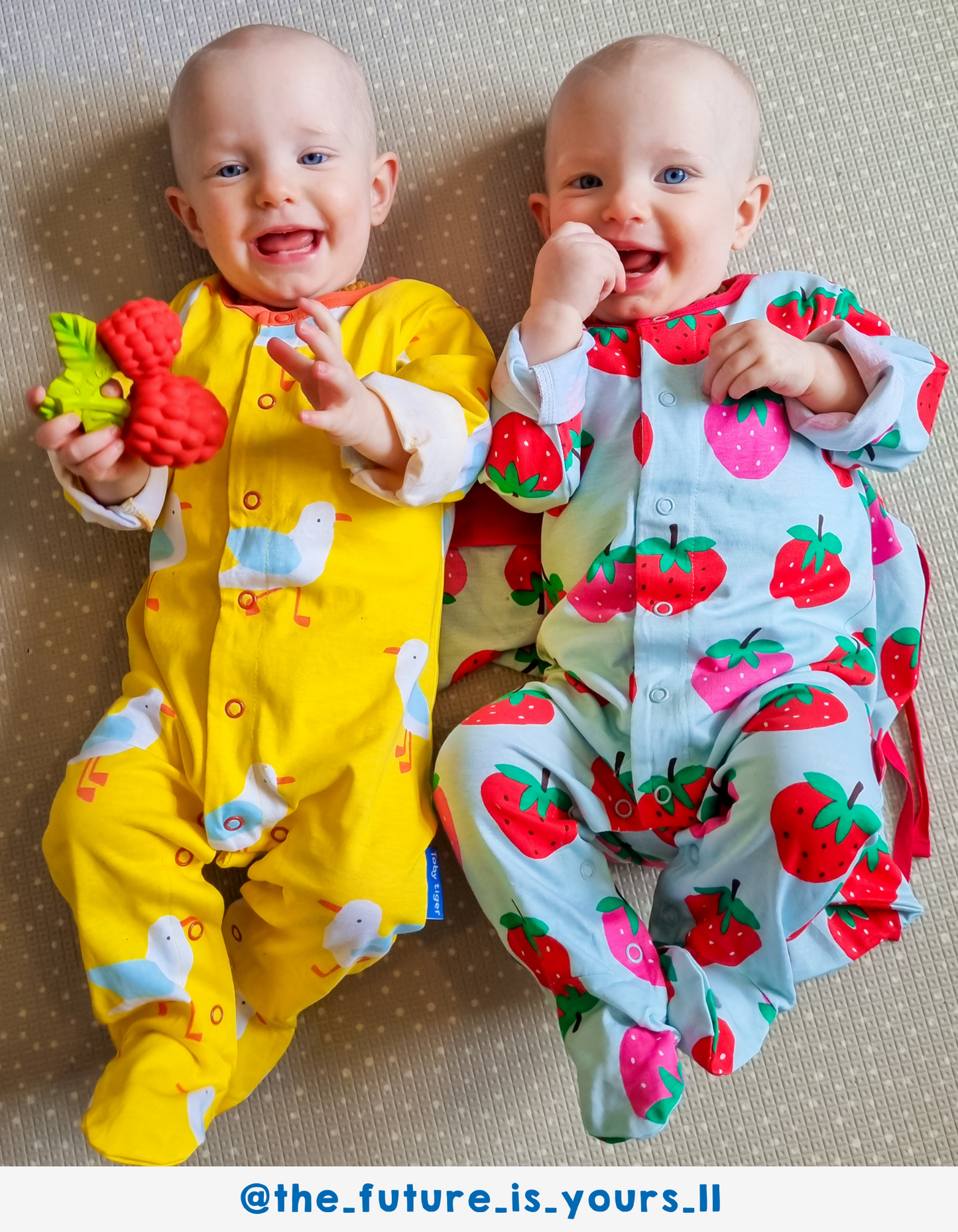 Geschenkset Baby aus Bio-Baumwolle in Gelb mit Möwen-Print
