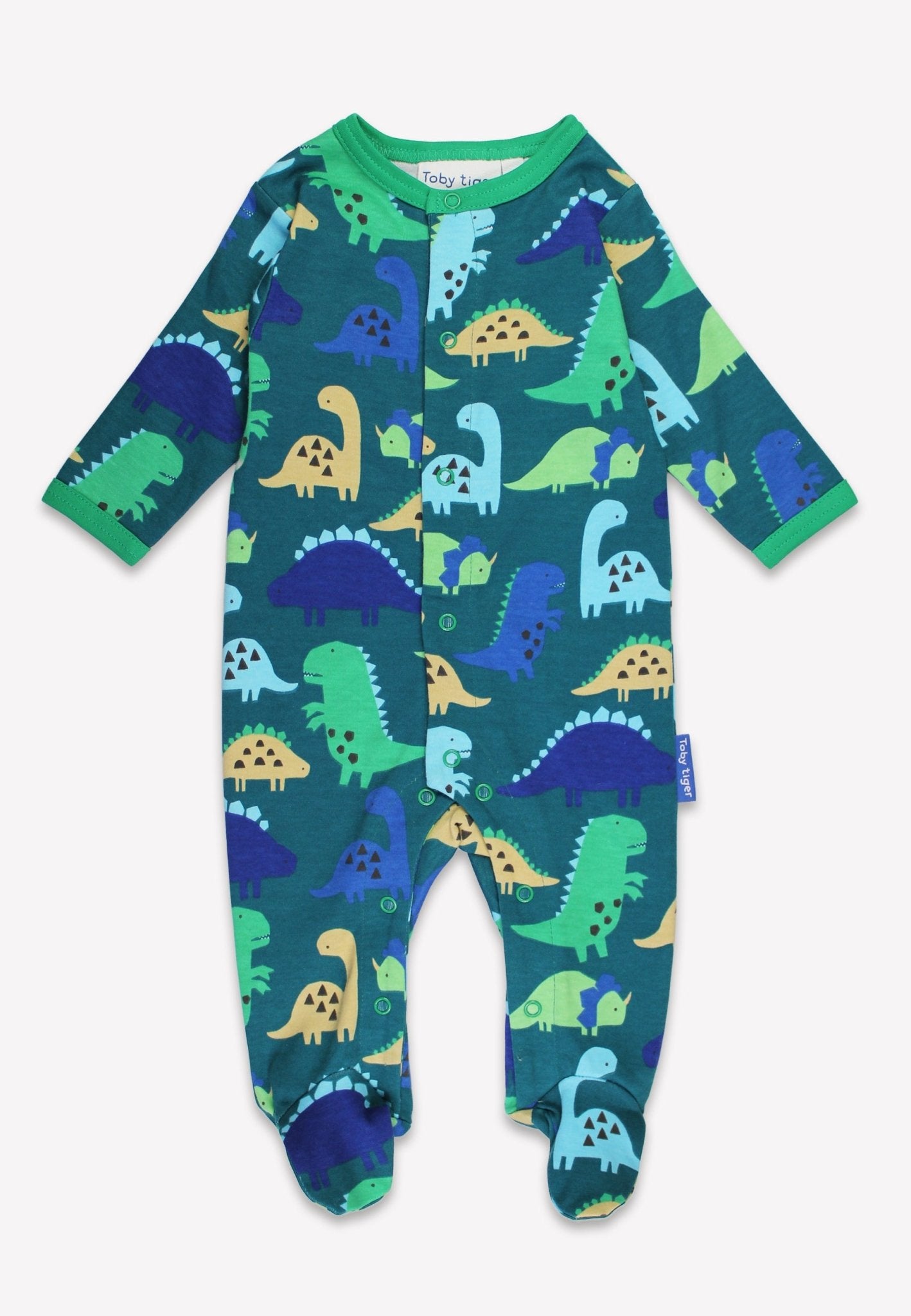 Bio - Baumwoll Baby Geschenkset mit Dinosaurier Ton - in - Ton Druck - Toby Tiger GmbH