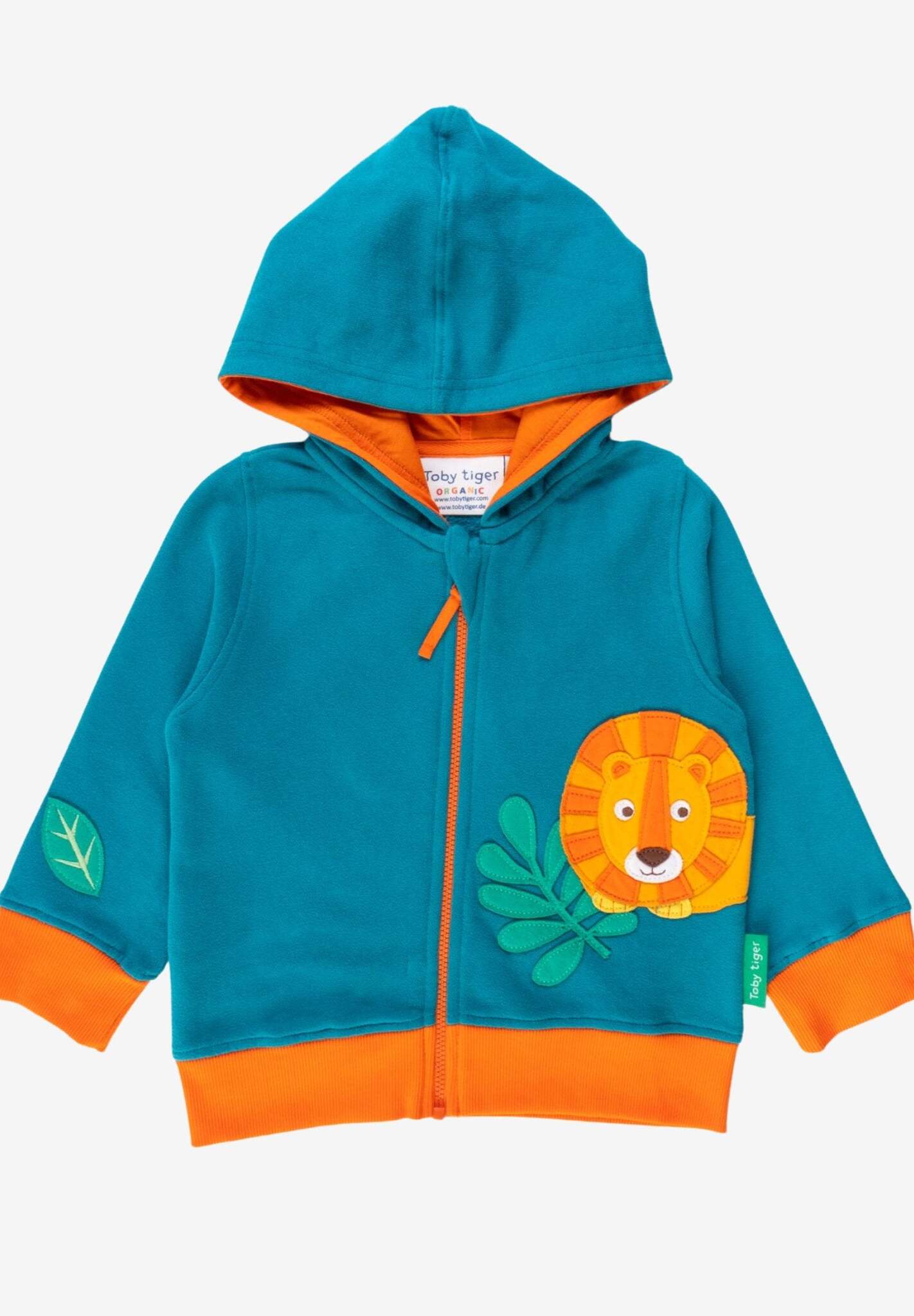 Hoodie mit Löwe Applikation aus Bio Baumwolle - Toby Tiger GmbH