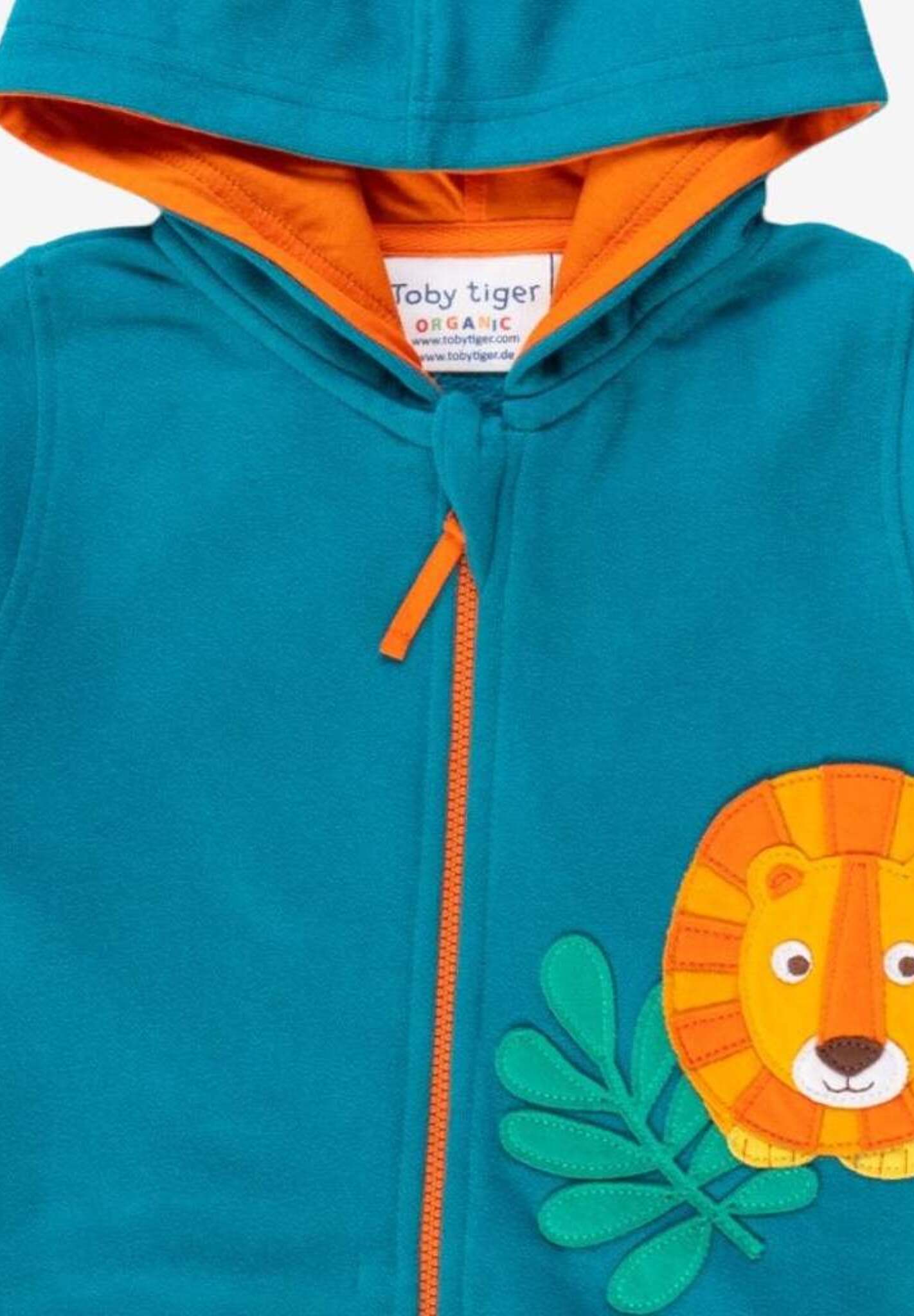 Hoodie mit Löwe Applikation aus Bio Baumwolle - Toby Tiger GmbH