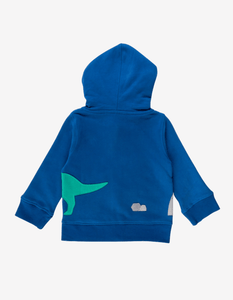 Organic cotton hoodie with dinosaur appliqués
