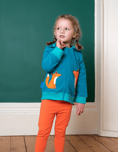 Bio Baumwoll-Hoodie mit Fuchs Applikationen