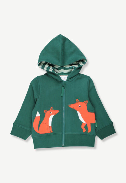 Bio-Baumwoll Kinder Sweatjacke mit Fuchs-Applikation
