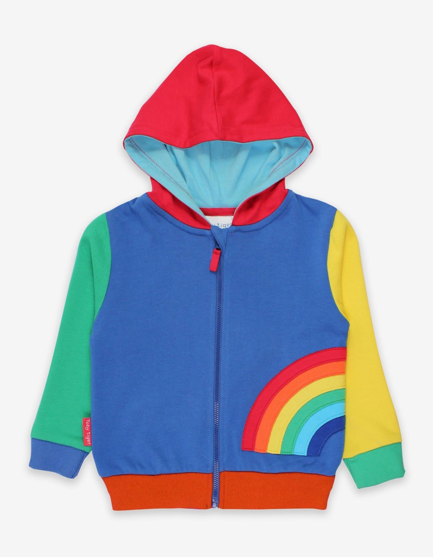 Bio Kapuzenpullover mit Regenbogen - Applikation - Toby Tiger GmbH Retail