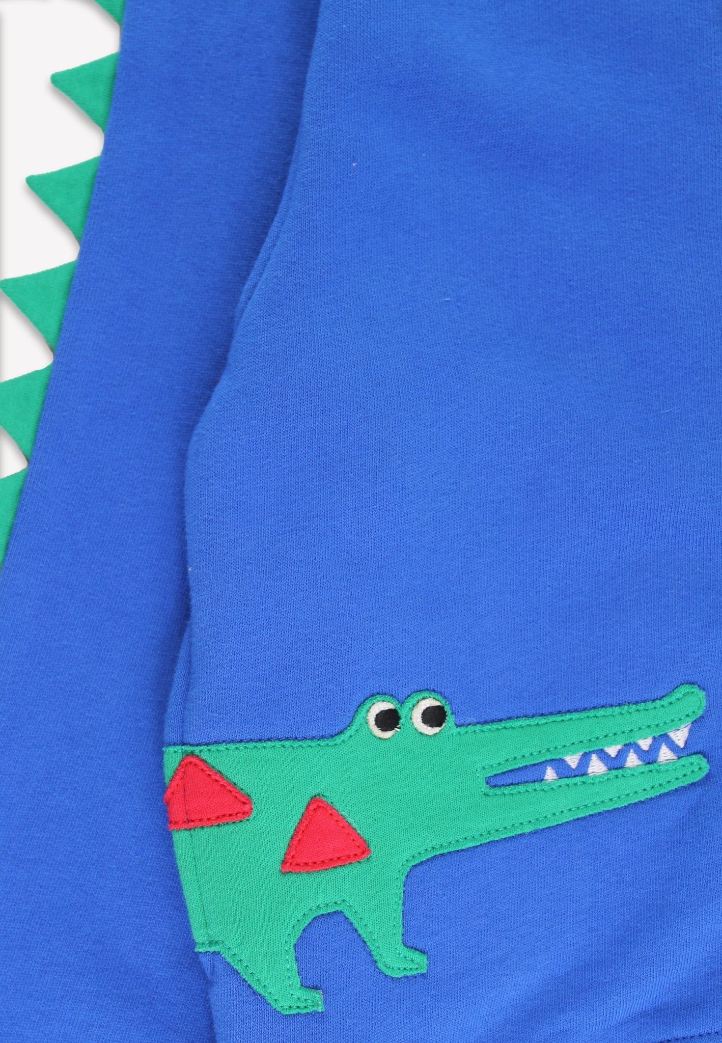 Bio - Baumwoll Kinder Sweatjacke mit Kapuze und mit Krokodil - Applikation - Toby Tiger GmbH