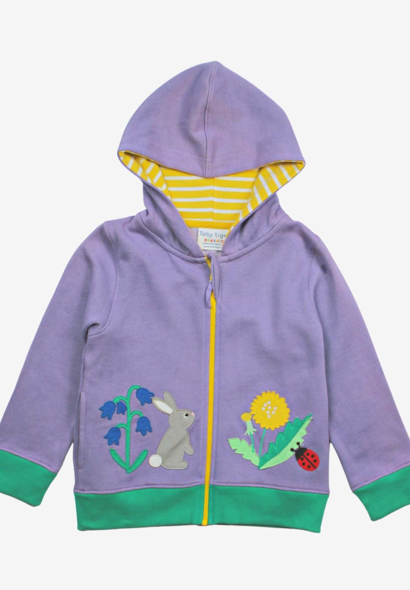 Hoodie mit Frühlings - Applikationen aus Bio Baumwolle - Toby Tiger GmbH