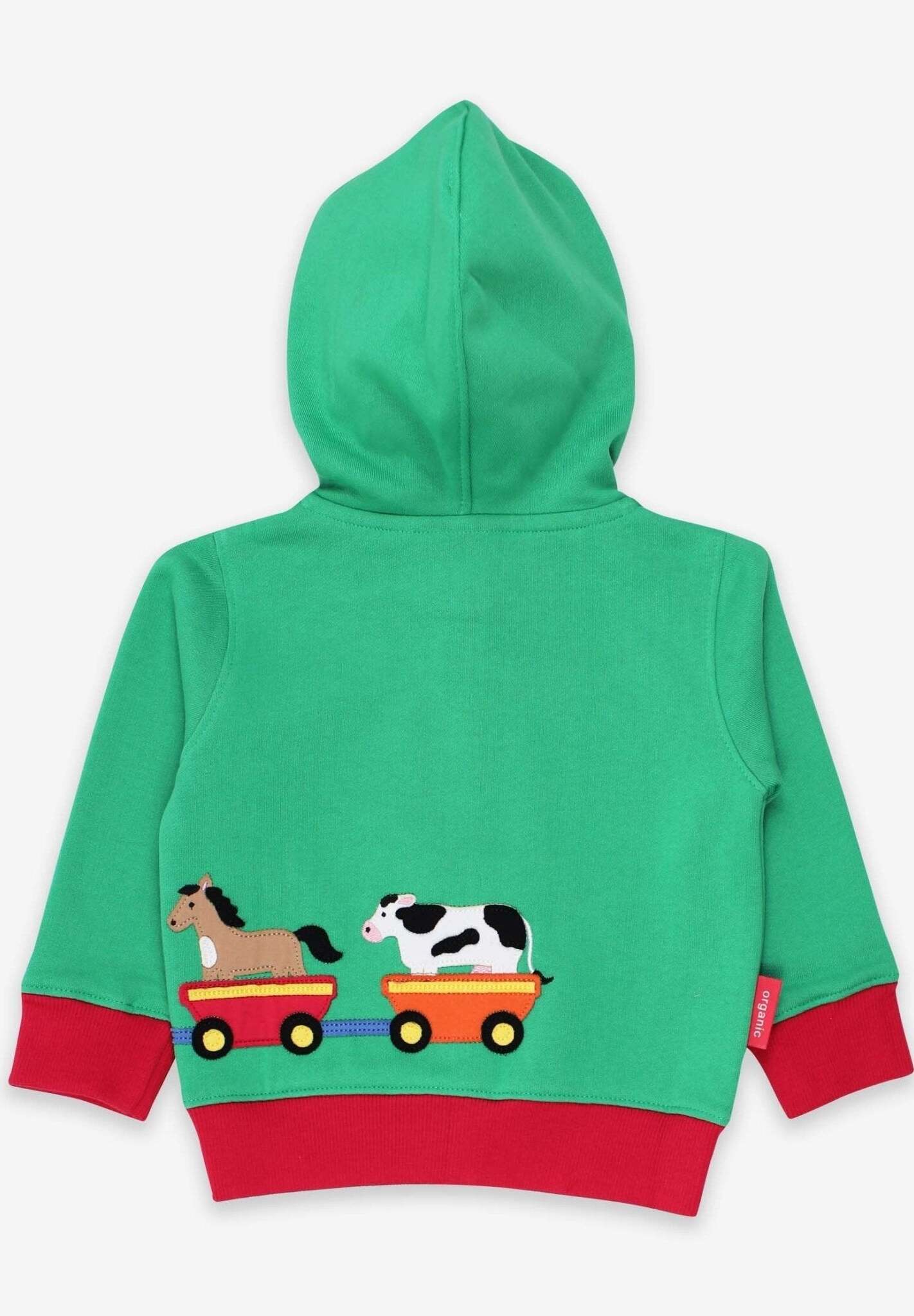 Hoodie aus Bio Baumwolle mit Eisenbahn Applikation - Toby Tiger GmbH