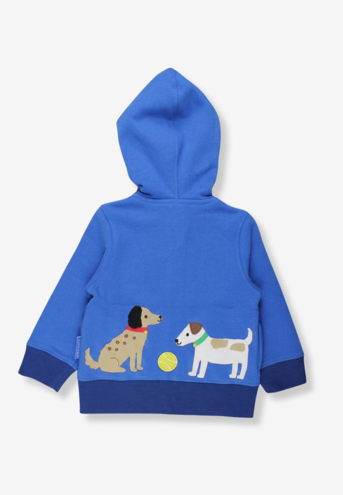 Organic Cotton Kids' Sweatshirt Jacket with Dog Appliqué