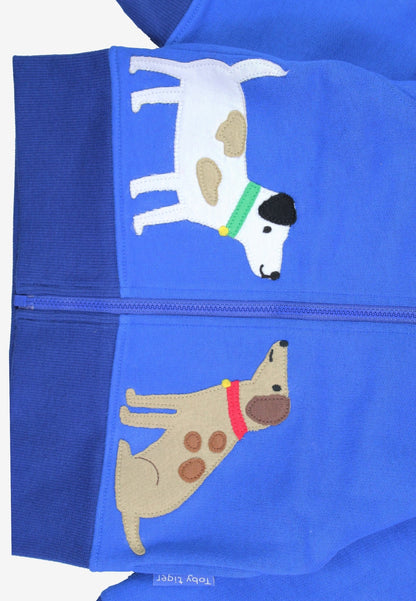Bio-Baumwoll Kinder Sweatjacke mit Hunde-Applikation