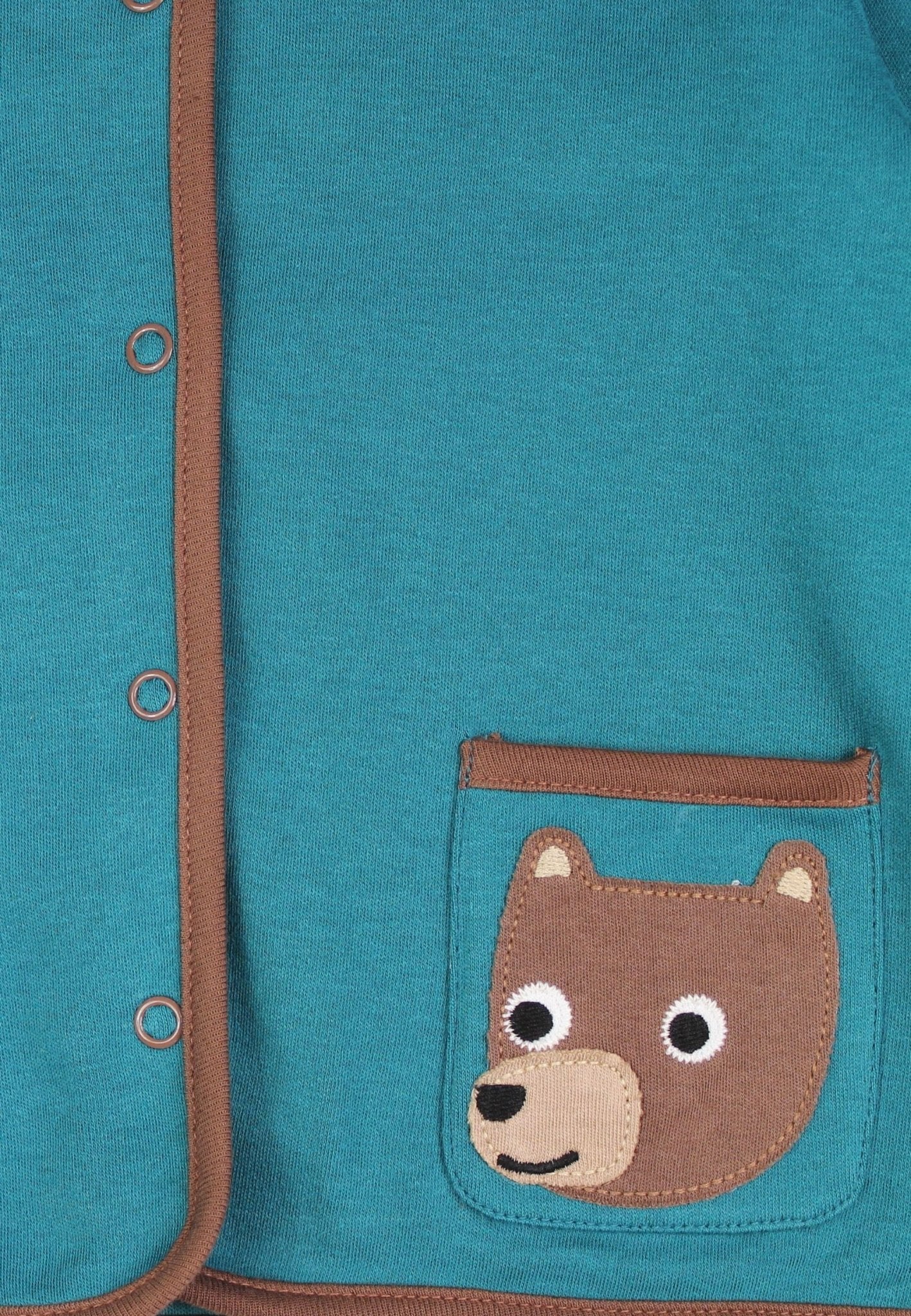 Bio - Baumwoll Kinder Jacke zum Wenden mit Bären - Applikationen - Toby Tiger GmbH