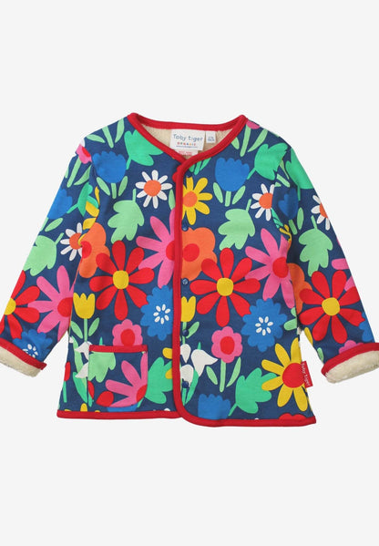 Bio - Baumwoll - Wendejacke mit auffälligem Blumenmuster - Toby Tiger GmbH