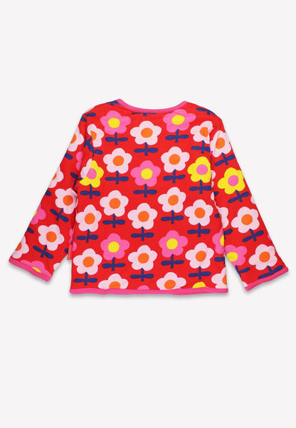 Bio - Baumwoll Kinder Jacke zum Wenden mit Retro Blumen - Druck - Toby Tiger GmbH