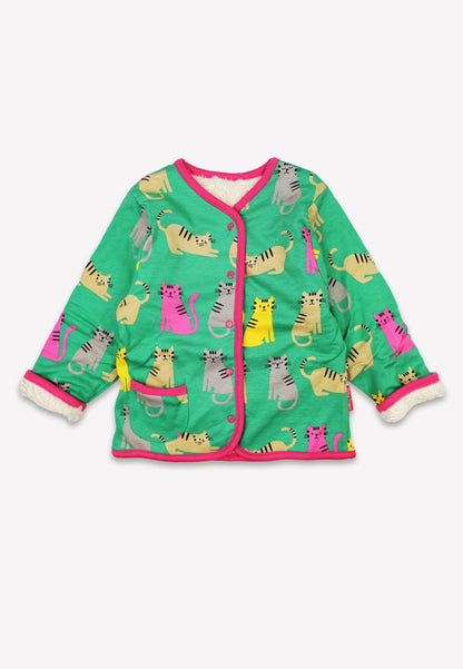 Bio - Baumwoll Kinder Jacke zum Wenden mit Kätzchen - Druck - Toby Tiger GmbH