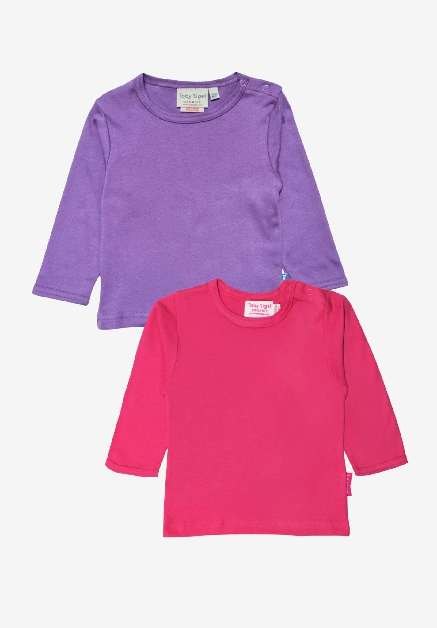 Kinder - Langarmshirt - Set aus Bio - Baumwolle – Lila & Pink - Toby Tiger GmbH