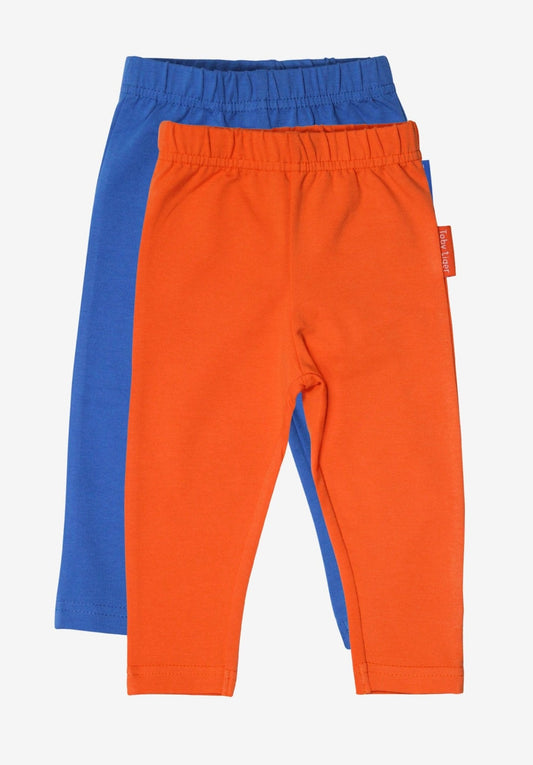 Kinder - Leggings - Set aus Bio - Baumwolle – Blau & Orange - Toby Tiger GmbH
