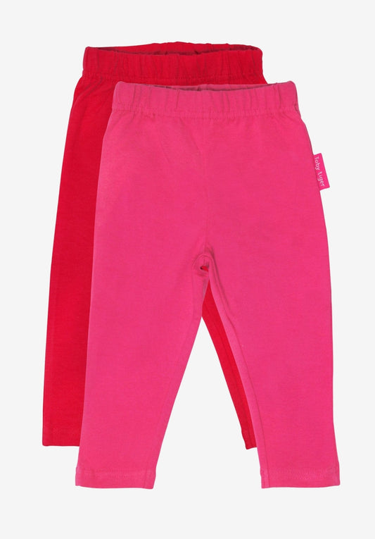 Kinder - Leggings - Set aus Bio - Baumwolle – Pink & Rot - Toby Tiger GmbH