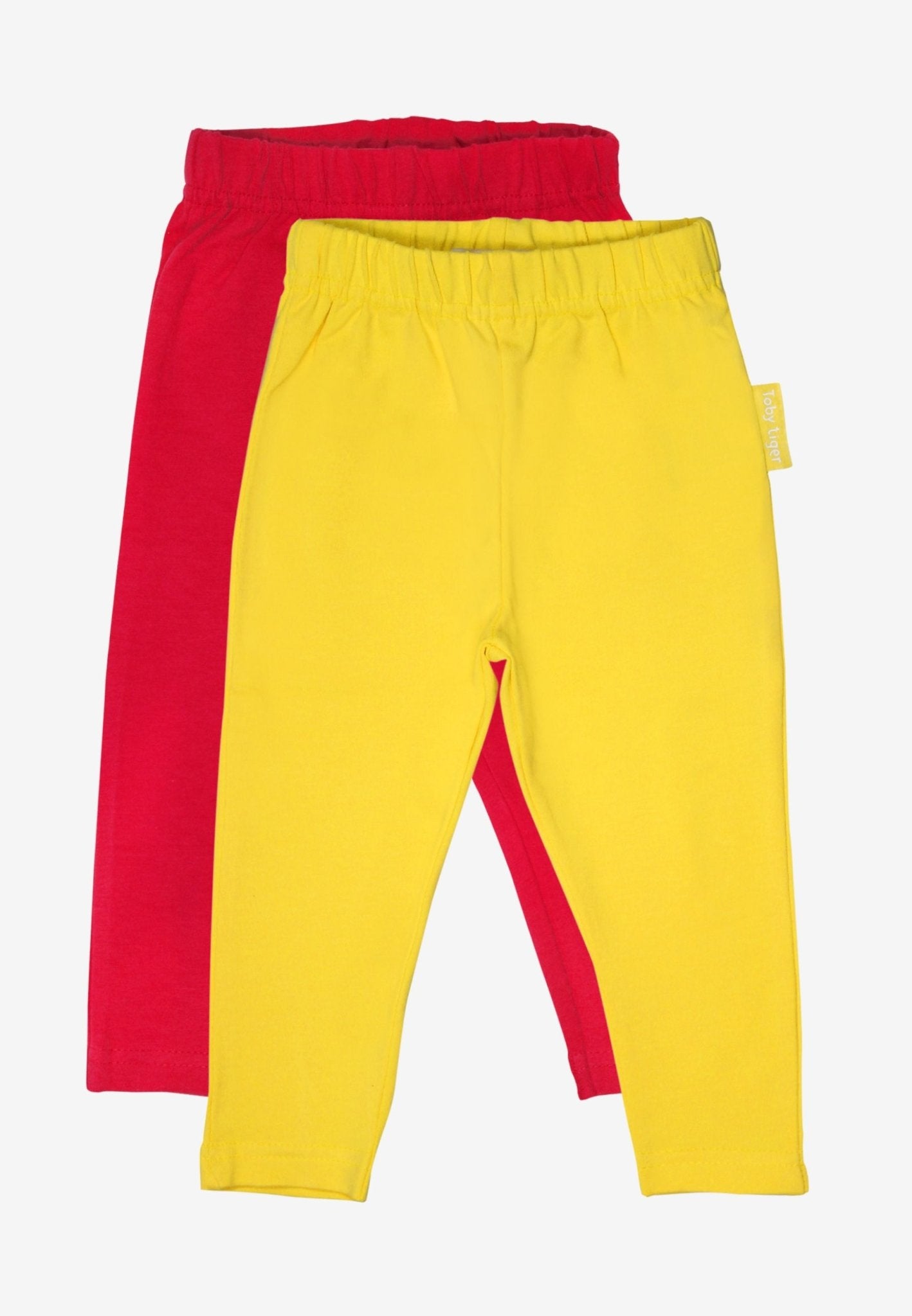 Kinder - Leggings - Set aus Bio - Baumwolle – Rot & Gelb - Toby Tiger GmbH