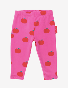 Organic cotton leggings with apple print