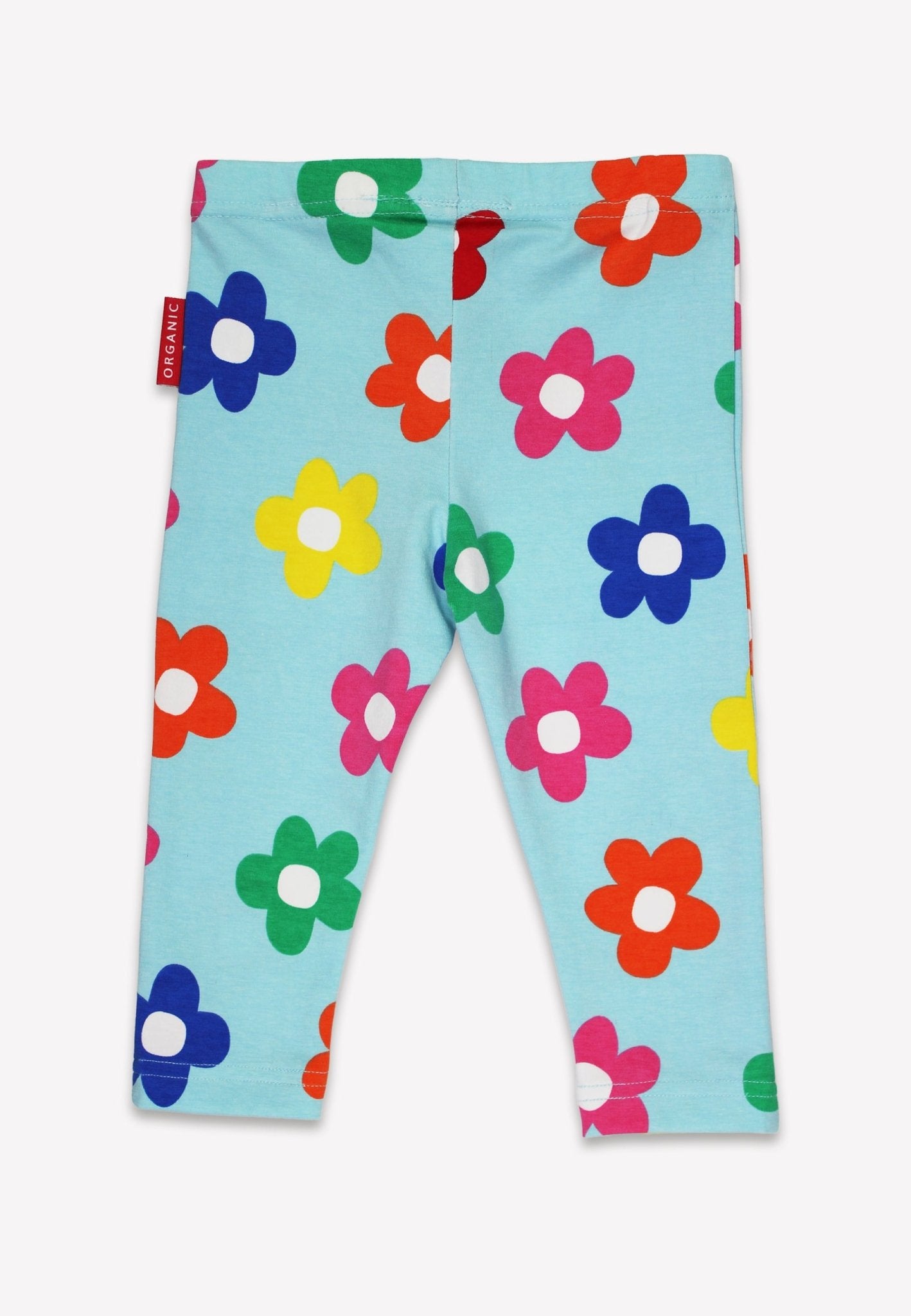 Bio - Baumwoll Kinder Leggings mit Regenbogenblumen - Druck - Toby Tiger GmbH