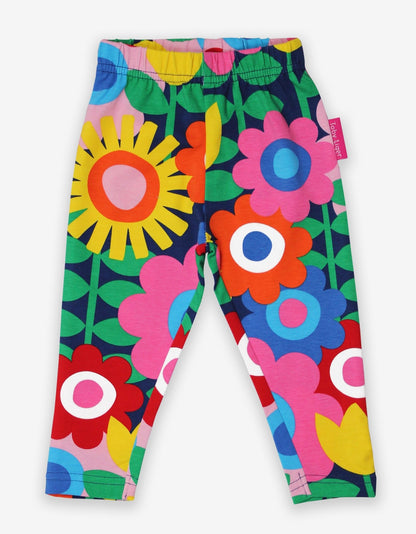 Bio Leggings navy mit Blumen - Allover - Toby Tiger GmbH Retail