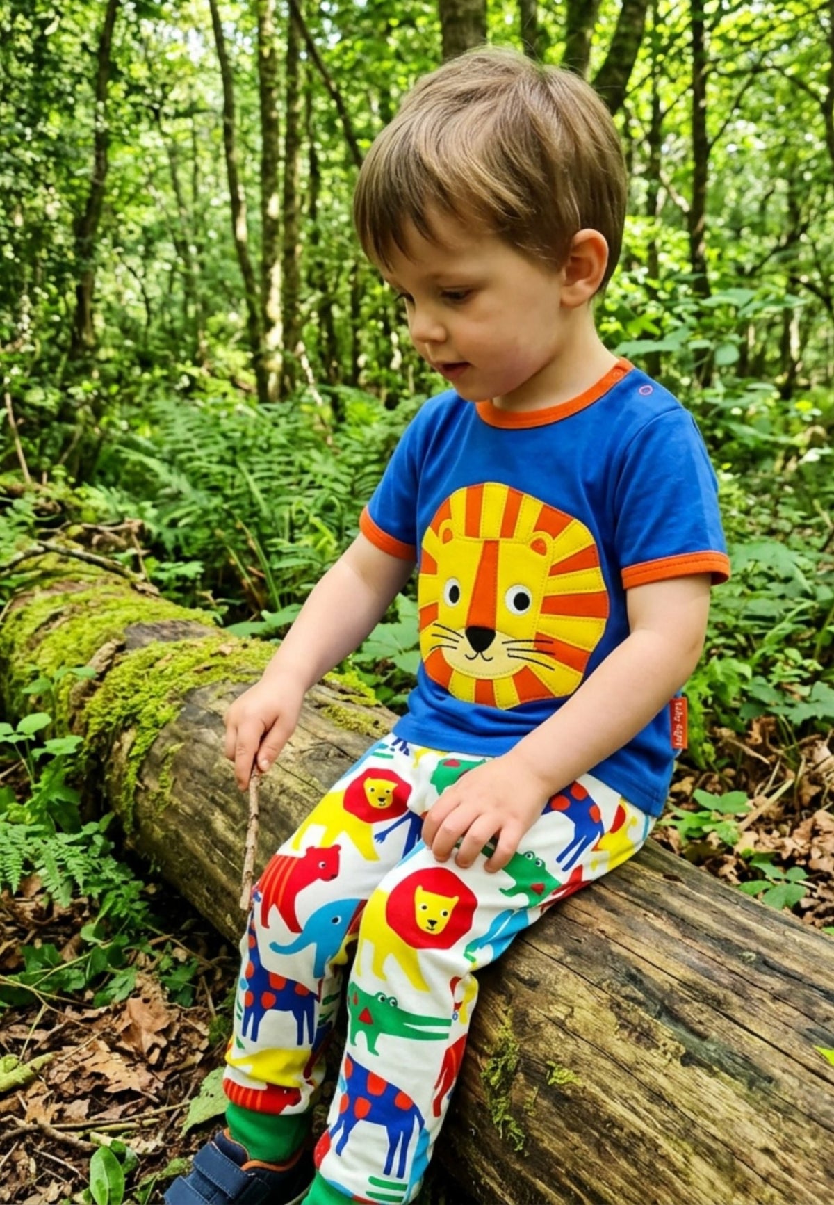 Bio-Baumwoll Kinder Leggings mit Safari-Druck