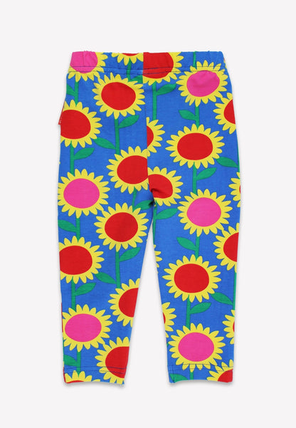 Bio - Baumwoll Kinder Leggings mit Sonnenblumen - Meer - Druck - Toby Tiger GmbH