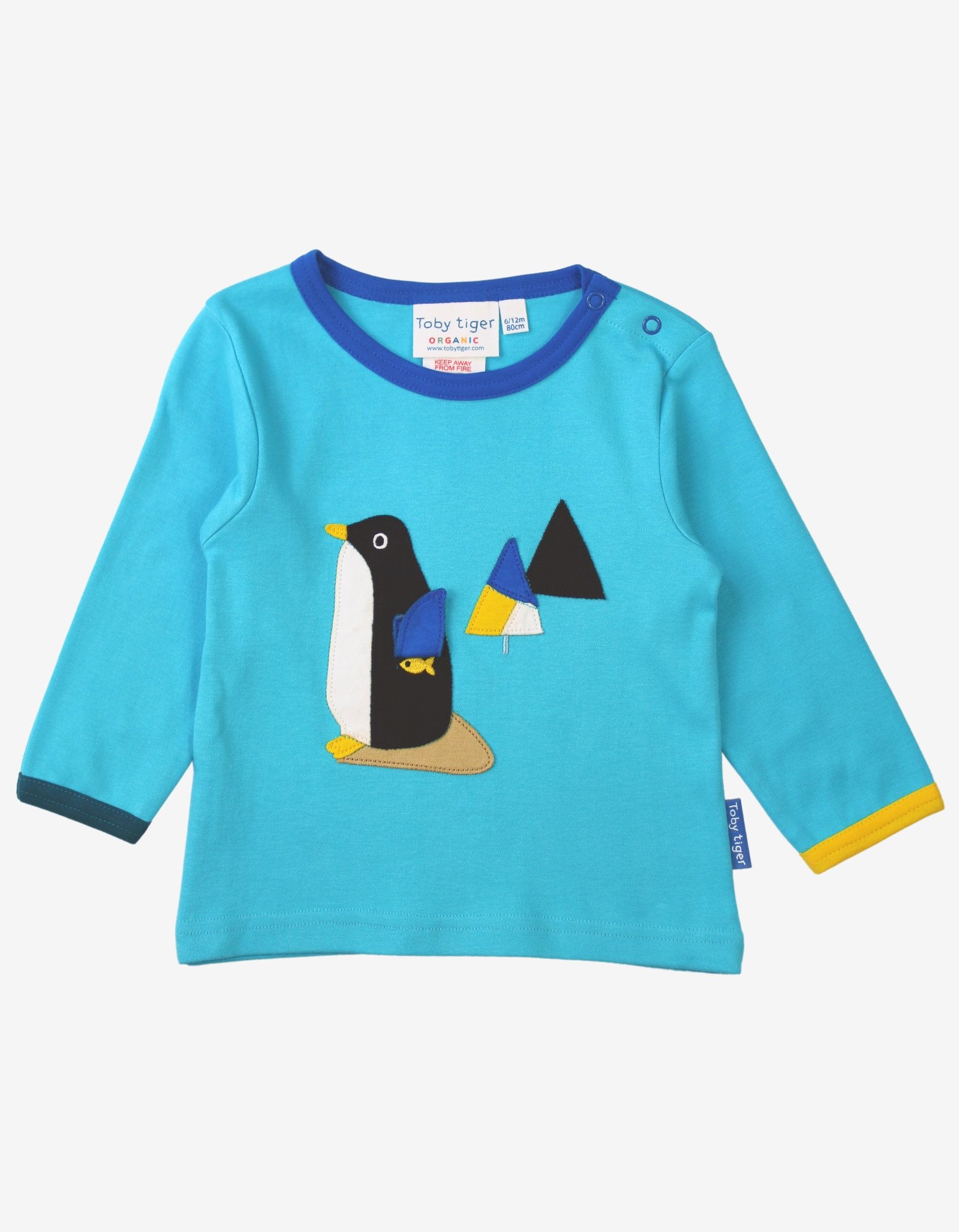 Bio Baumwoll - Langarmshirt mit Pinguin - Applikationen - Toby Tiger GmbH Retail