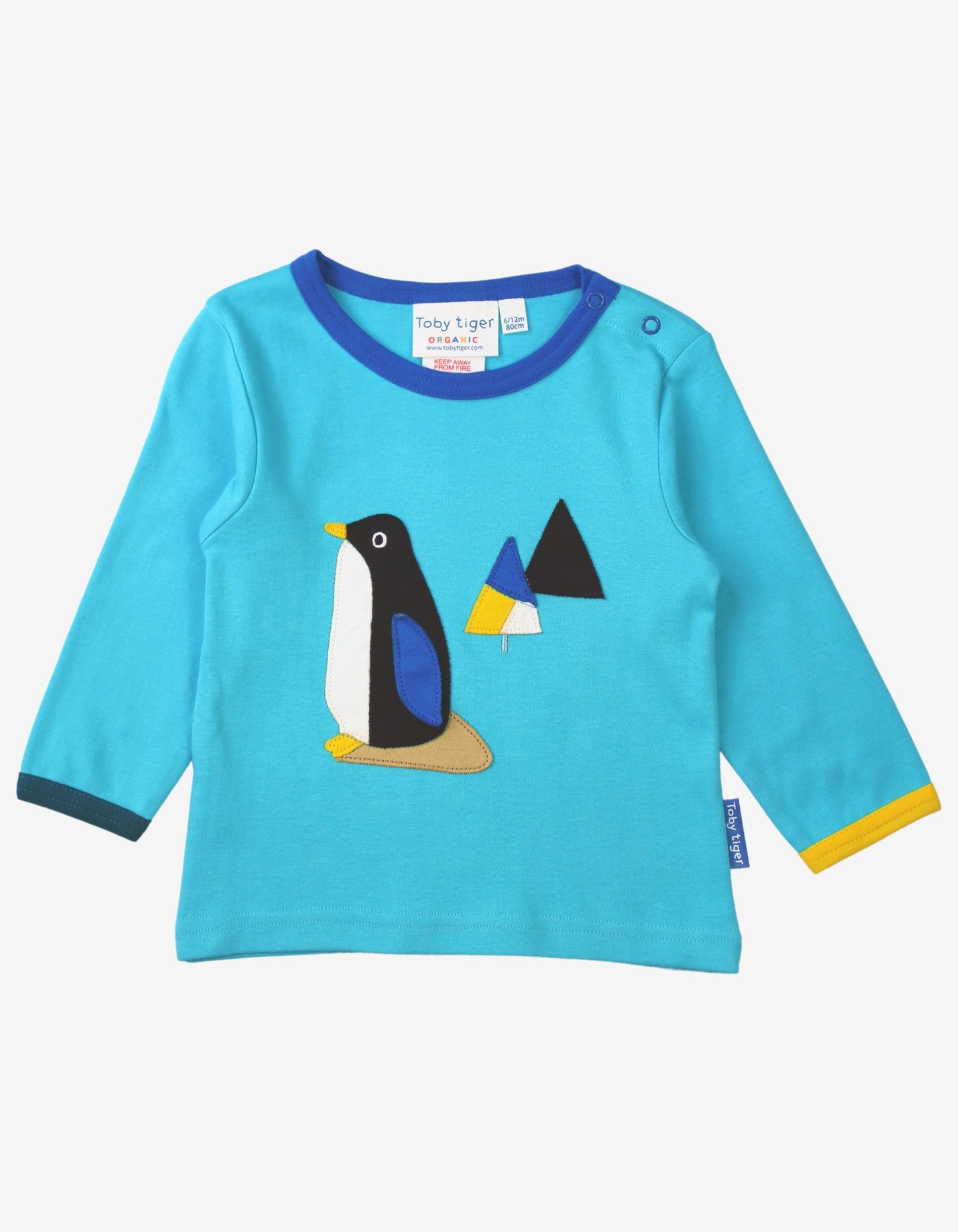 Bio Baumwoll - Langarmshirt mit Pinguin - Applikationen - Toby Tiger GmbH Retail