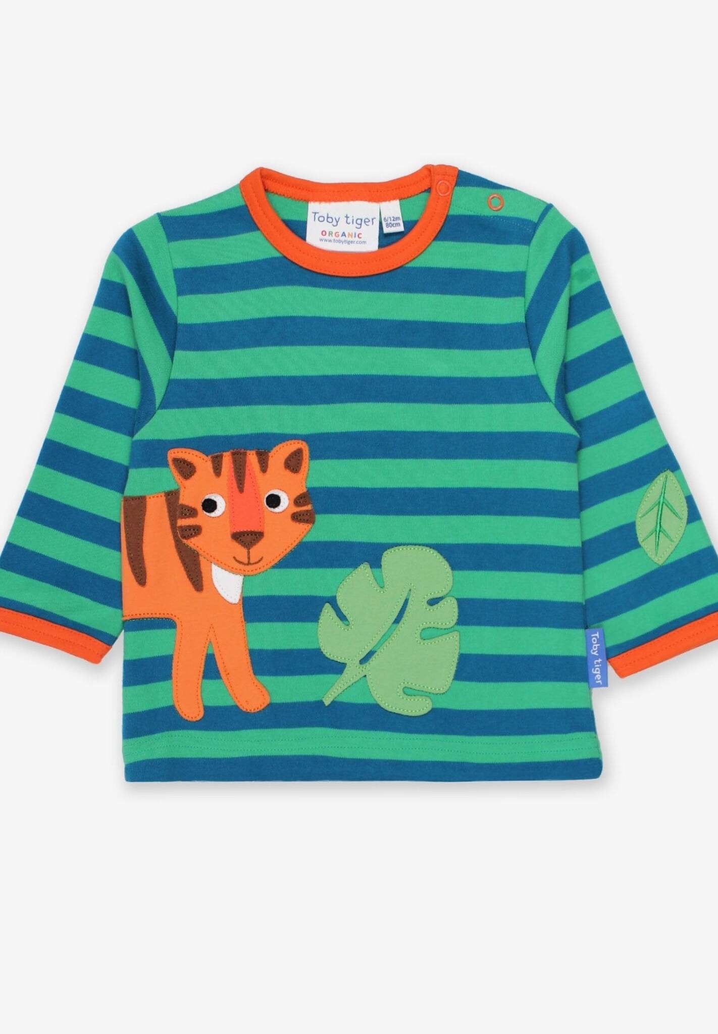 Langarmshirt mit Tiger Applikation aus Bio Baumwolle - Toby Tiger GmbH