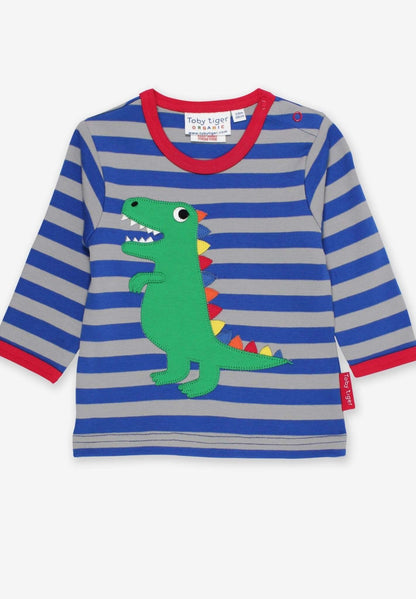 Bio Langarmshirt mit T - Rex - Dino - Applikation - Toby Tiger GmbH