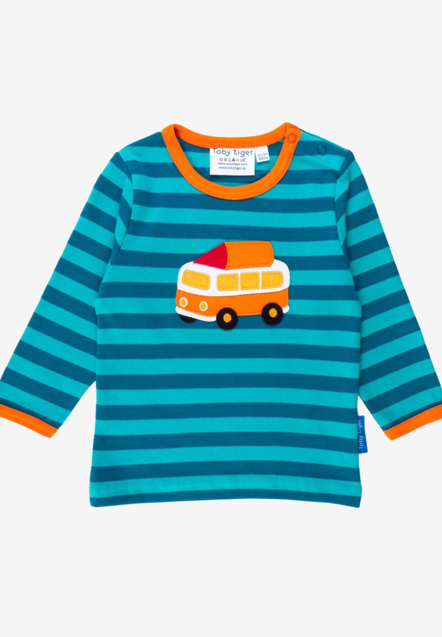 Bio Baumwoll - Langarmshirt mit Wohnmobil Applikationen - Toby Tiger GmbH