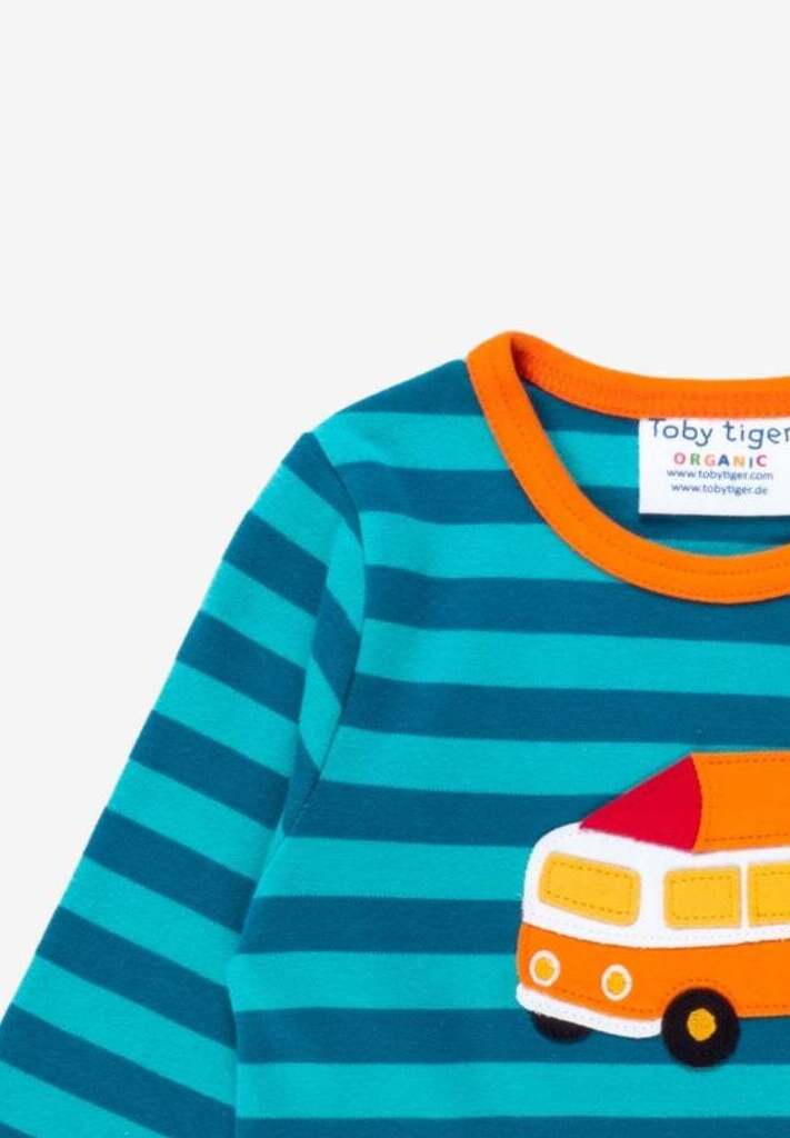 Bio Baumwoll - Langarmshirt mit Wohnmobil Applikationen - Toby Tiger GmbH