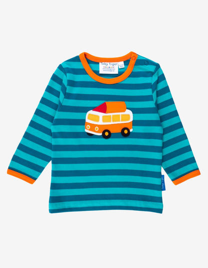 Bio Baumwoll - Langarmshirt mit Wohnmobil Applikationen - Toby Tiger GmbH Retail