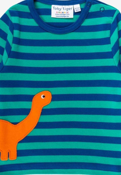 Bio Baumwoll - Langarmshirt mit "Diplodocus" Applikationen - Toby Tiger GmbH