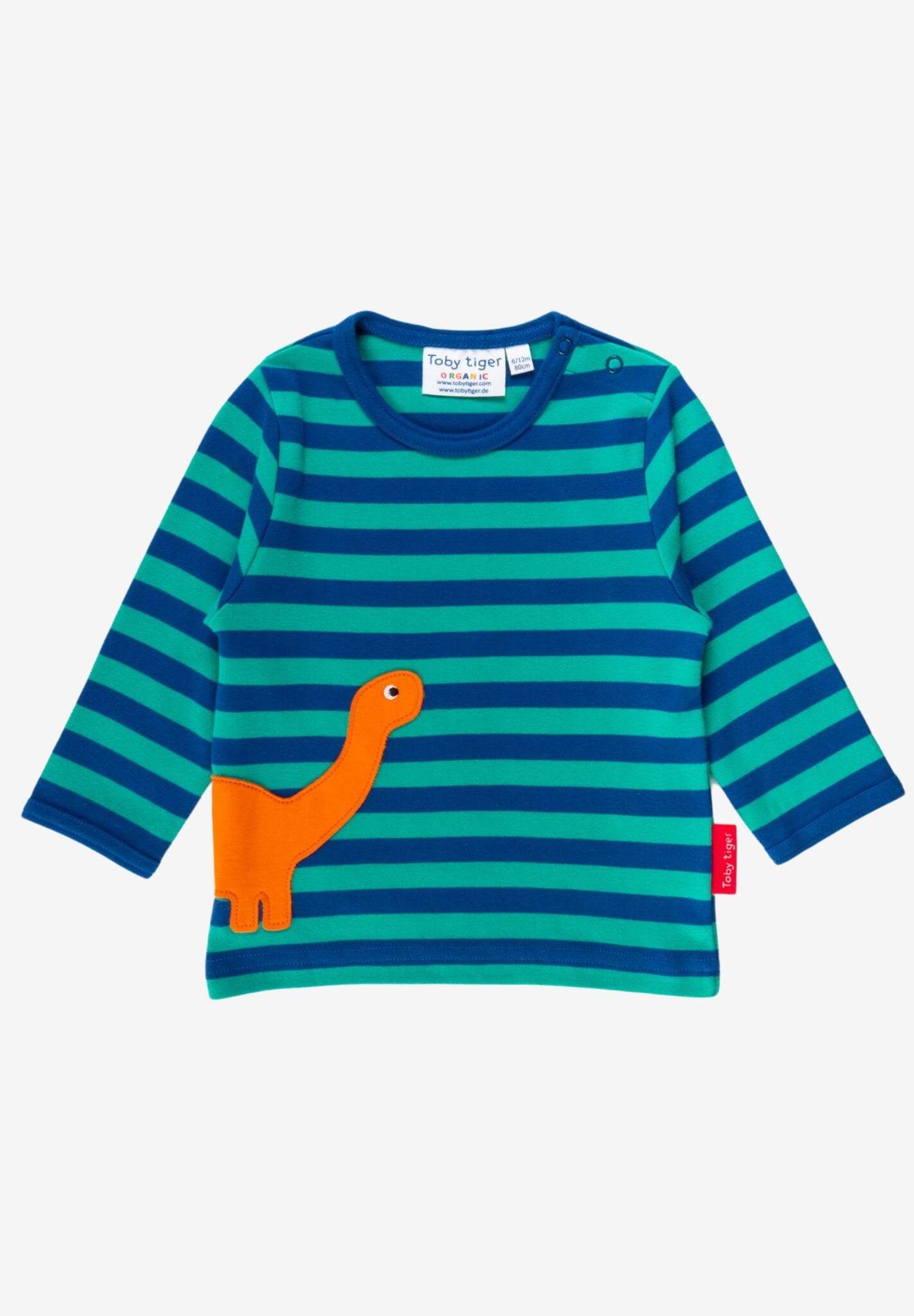 Bio Baumwoll - Langarmshirt mit "Diplodocus" Applikationen - Toby Tiger GmbH