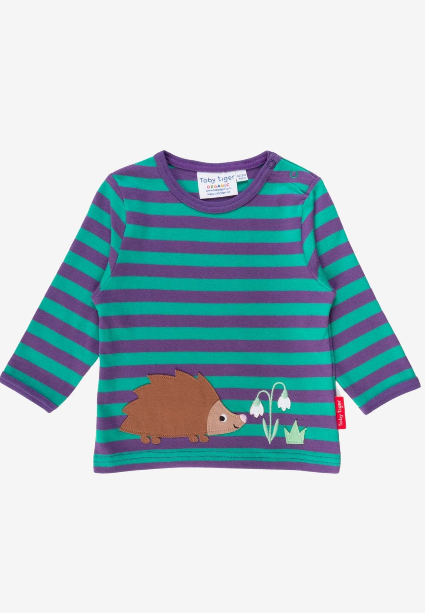 Bio Baumwoll - Langarmshirt mit Igel Applikationen - Toby Tiger GmbH