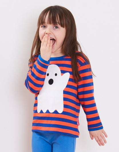 Langarmshirt mit Halloween Applikation aus Bio Baumwolle - Toby Tiger GmbH Retail