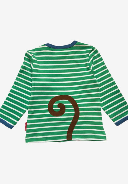 Bio Baumwoll - Langarmshirt mit "Affen" Applikationen - Toby Tiger GmbH
