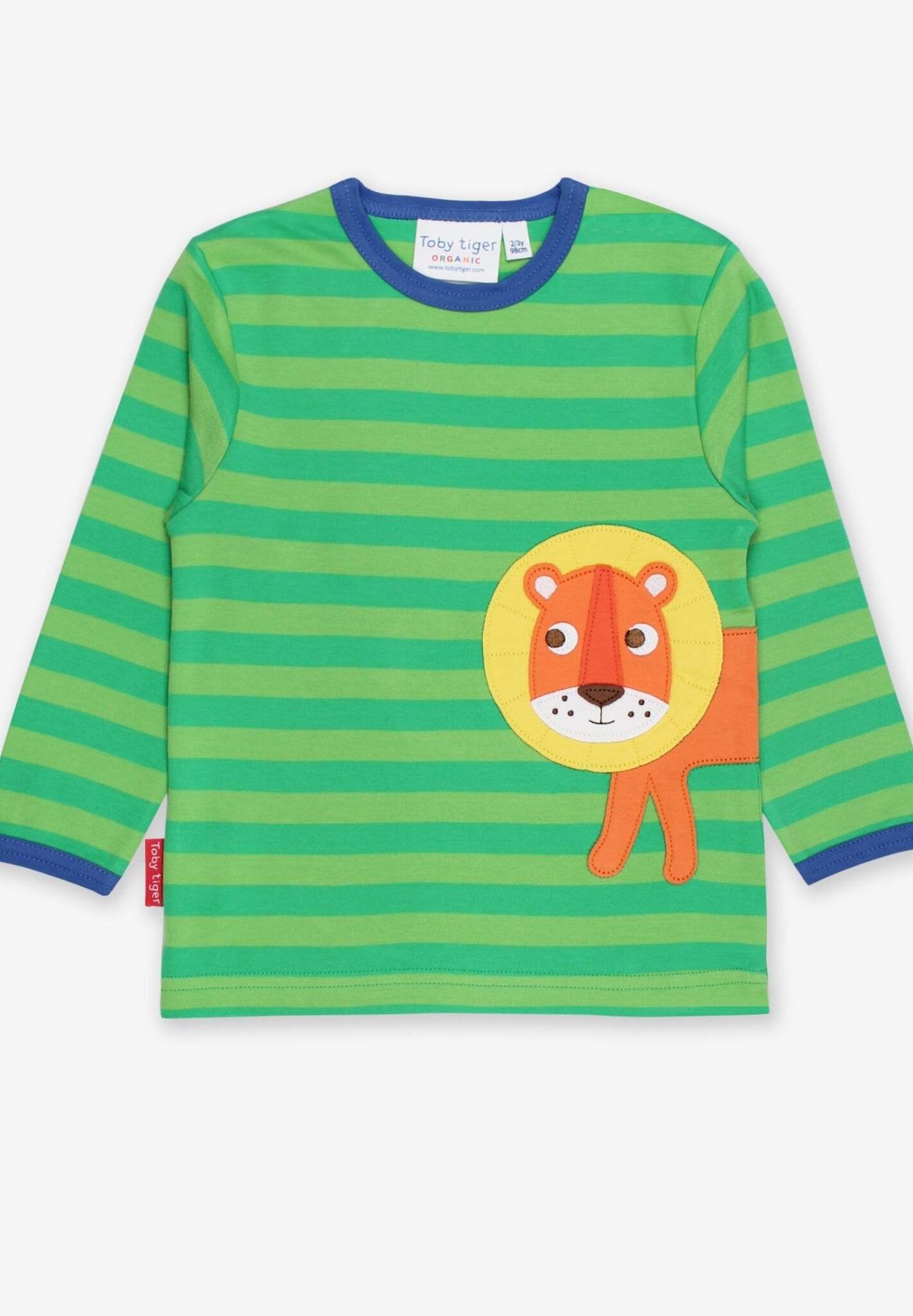 Bio Langarmshirt mit Löwen - Applikation - Toby Tiger GmbH