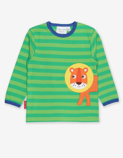 Bio Langarmshirt mit Löwen - Applikation - Toby Tiger GmbH Retail