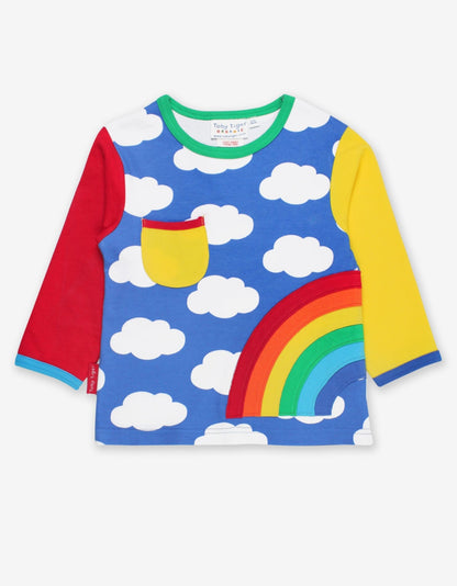 Langarmshirt aus Bio Baumwolle mit Regenbogen Applikation - Toby Tiger GmbH Retail