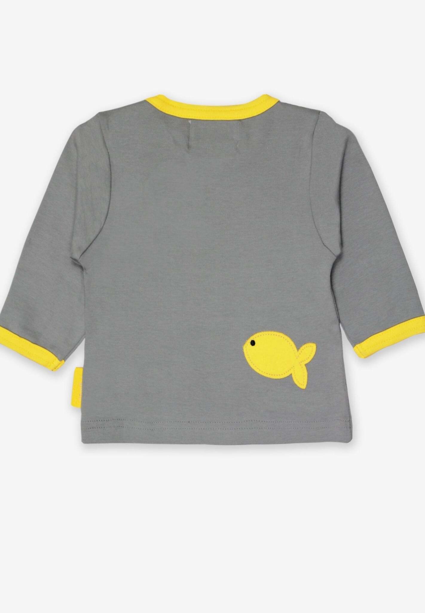 Langarmshirt aus Bio Baumwolle mit Pinguin Applikation - Toby Tiger GmbH