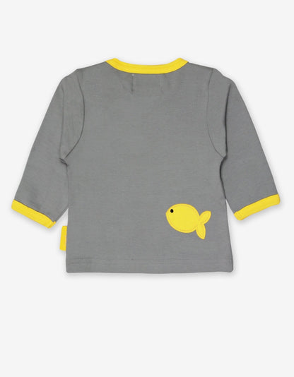 Langarmshirt aus Bio Baumwolle mit Pinguin Applikation - Toby Tiger GmbH Retail