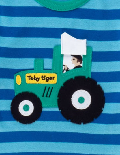 Langarmshirt aus Bio Baumwolle mit Traktor Applikation - Toby Tiger GmbH Retail