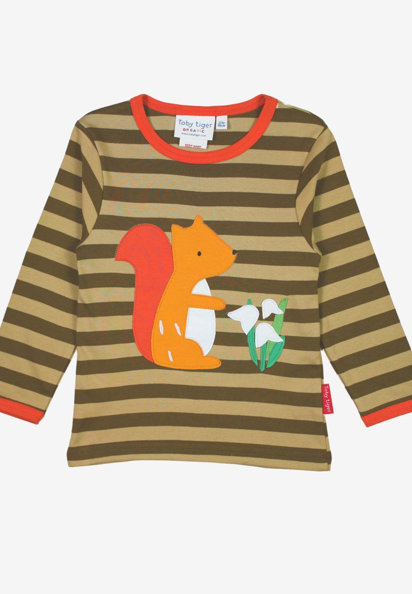 Bio Baumwoll - Langarmshirt mit Eichhörnchen - Applikationen - Toby Tiger GmbH