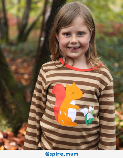 Bio Baumwoll - Langarmshirt mit Eichhörnchen - Applikationen - Toby Tiger GmbH Retail