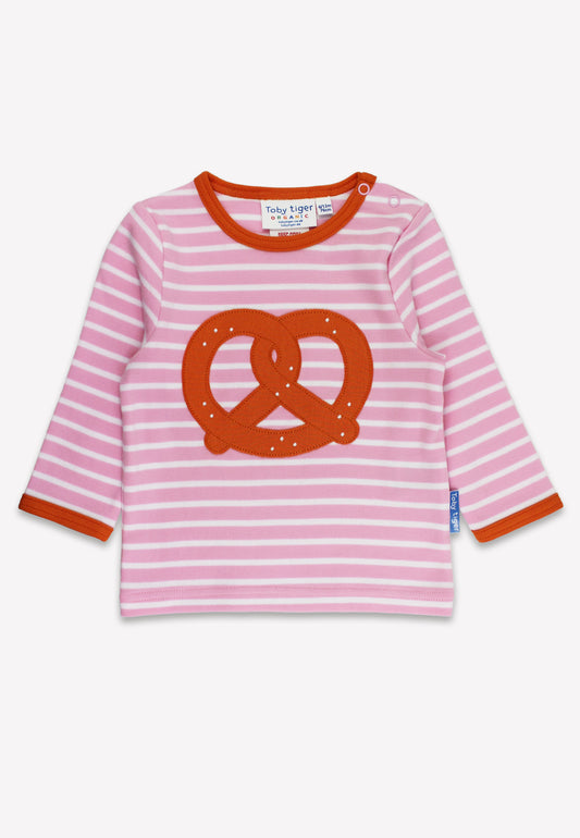 Bio-Baumwoll Kinder Shirt mit Brezel-Applikation