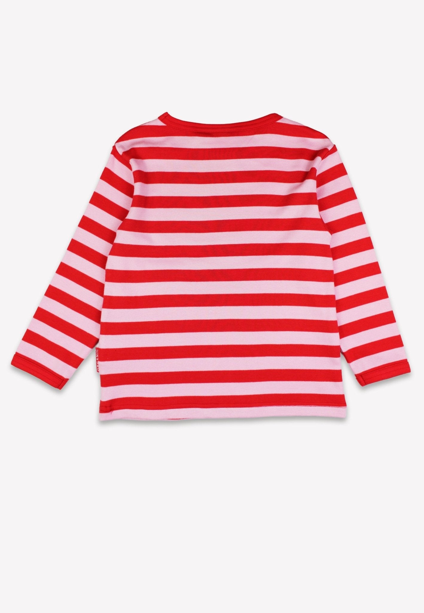 Bio-Baumwoll Kinder Langarmshirt, gestreift mit Pferdekopf-Applikation
